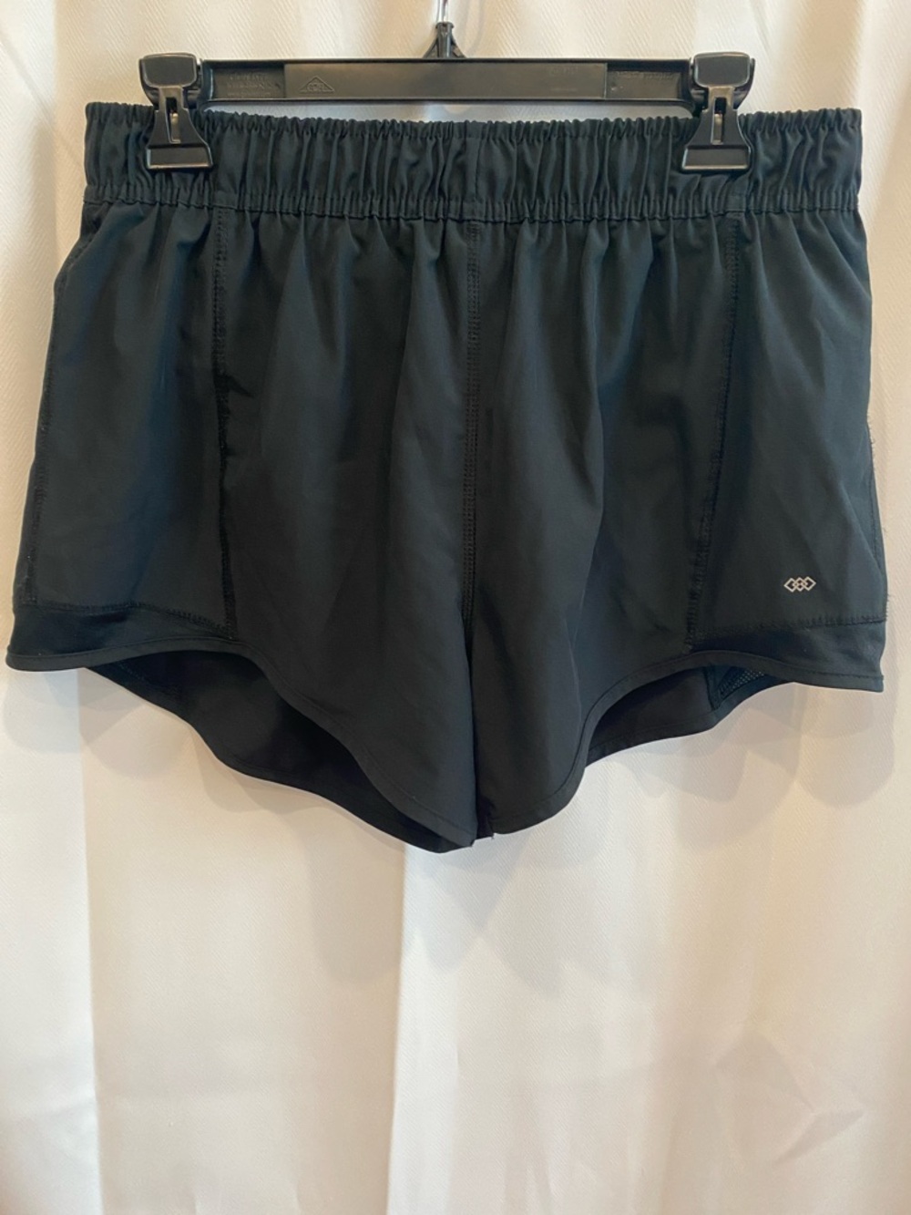 Women's Black Athletic Running Shorts with Elastic Waist